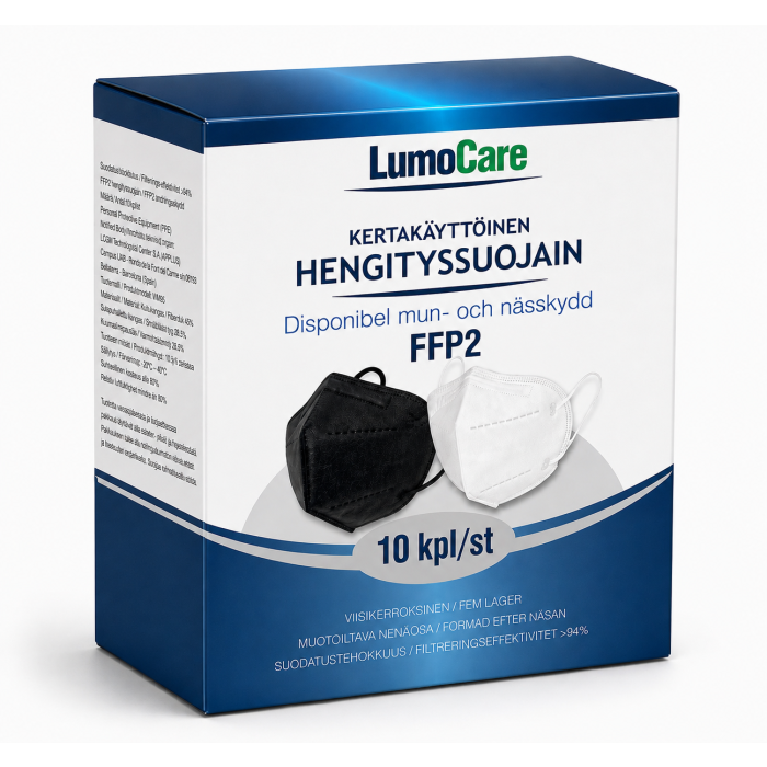 Lumocare FFP2 hengityssuojain valkoinen 10 kpl