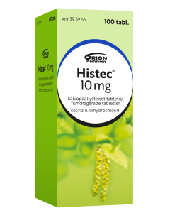 HISTEC tabletti, kalvopäällysteinen 10 mg 100 fol