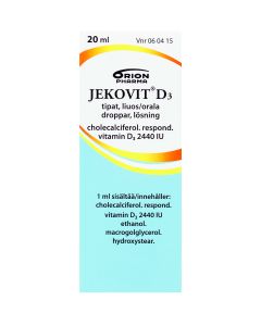 JEKOVIT D3 tipat, liuos 2440 IU/ml 20 ml