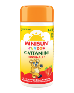 Minisun Junior C-vitamiini mansikka 80 tabl