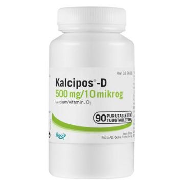 KALCIPOS-D purutabletti 500 mg/10 mikrog 90 kpl