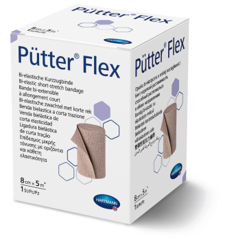 PUTTERFLEX KOMPRESSIOSIDOS 8CMX5M VÄHÄELASTINEN 1 kpl
