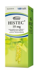 HISTEC tabletti, kalvopäällysteinen 10 mg 100 fol