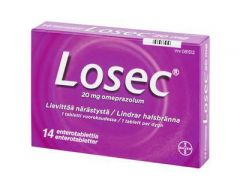 LOSEC 20 mg enterotabl 14 fol